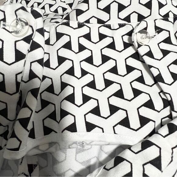 J. McLaughlin Geometric Double Zip
Up Pant Black White 14 Crop Ankle High Rise - Picture 8 of 10